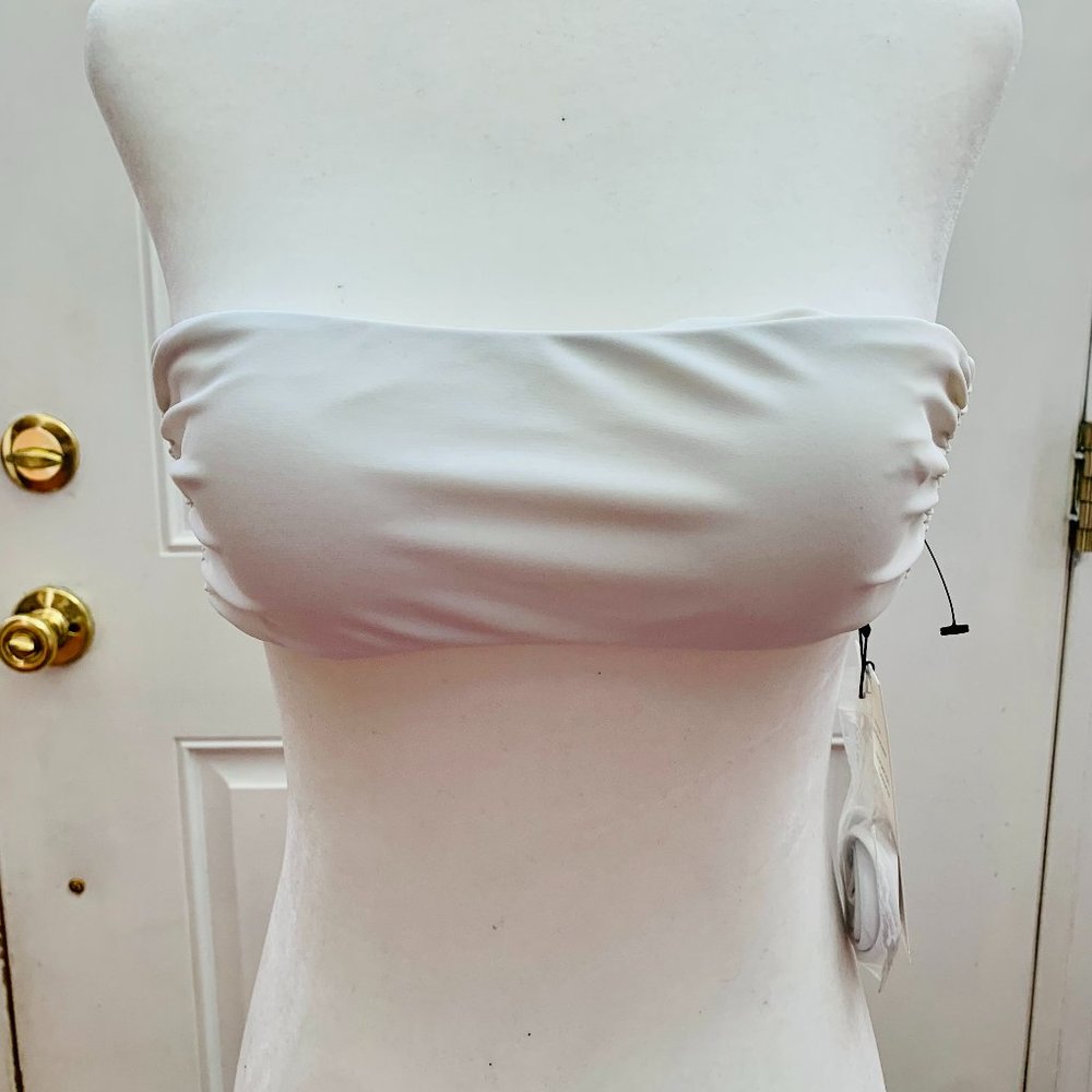 VERONICA BEARD CATARINA BANDEAU SWIM TOP WITH DETACHABLE STRAPS